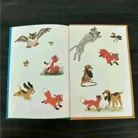 VNTG 1981 - Disney Tod and Copper from the Fox and the Hound - Hard Cover Book - Picture 6 of 10